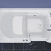 Universal Collection 30 in. L x 59 in. W Right Side Drain Air Jetted Bathtub in White with Aroma and Chroma Therapy