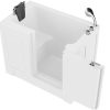 Universal Collection 27 in. L x 47 in. W Right Side Drain Soaker Bathtub in White with Fast Filling Faucet Set