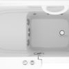 Safe Premier Series 26 in. L x 53 in. W Whirlpool Jetted Bathtub with Right Drain in White with Fast Filling Faucet Set
