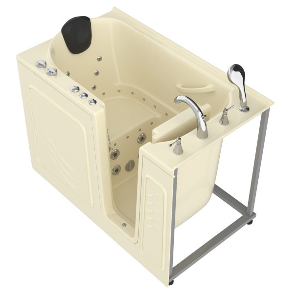 Safe Premier 52 in x 30 in Right Drain Quick FIll Walk-In Dual Tub with Fast Drain Biscuit