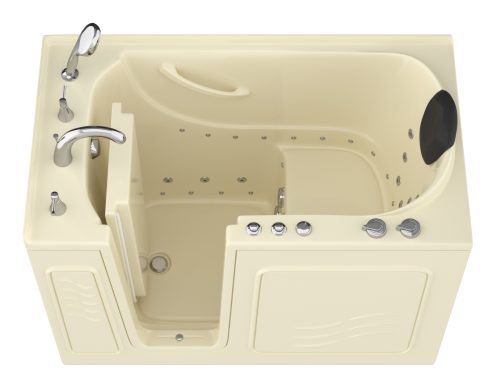 Safe Premier 52 in x 30 in Left Drain Quick FIll Walk-In Dual Tub with Fast Drain Biscuit