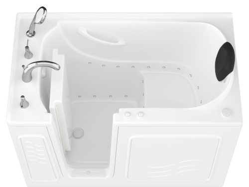 o1wiqam5e4l4kzjeakgt Safe Deluxe 52 in x 30 in Left Drain Quick FIll Walk-In Air Tub White