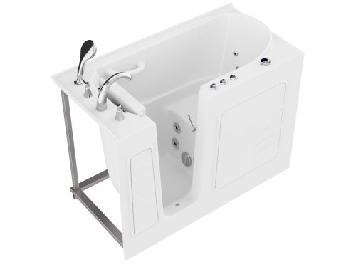ocacg52da5vh0kiysusj HD Series 53 in. L x 26 in. W Left Drain Quick Fill Walk-in Whirlpool Bathtub with Powered Fast Drain in White