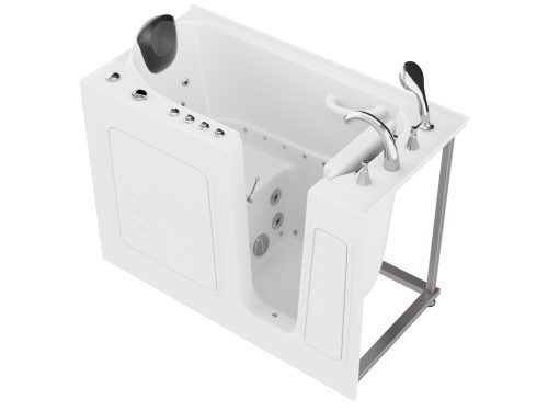 ok0bviv2gpctm4tfmrmz HD Series 53 in L x 26 in W Right Drain Quick Fill Walk-In Whirlpool and Air Bath Tub with Powered Fast Drain in White