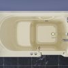Universal Collection 30 in. L x 59 in. W Right Side Drain Air Jetted Bathtub in Biscuit with Aroma and Chroma Therapy