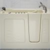Universal Collection 26 in. L x 53 in. W Right Side Drain Combination Jetted Bathtub in Biscuit with Powered Fast Drain