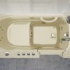 Universal Collection 26 in. L x 53 in. W Right Side Drain Combination Jetted Bathtub in Biscuit with Powered Fast Drain