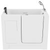 Universal Collection 27 in. L x 47 in. W Right Side Drain Soaker Bathtub in White with Fast Filling Faucet Set