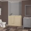 Safe Deluxe 52 in x 30 in Left Drain Quick FIll Walk-In Air Tub Biscuit