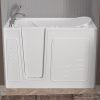 Safe Economy 52 in x 30 in Left Drain Quick FIll Walk-In Dual Tub White
