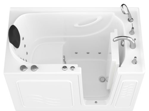qp0lngxubkgxyddahcwf Safe Premier 52 in x 30 in Right Drain Quick FIll Walk-In Whirlpool Tub with Fast Drain White