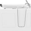 Safe Premier Series 26 in. L x 53 in. W Whirlpool Jetted Bathtub with Right Drain in White with Fast Filling Faucet Set