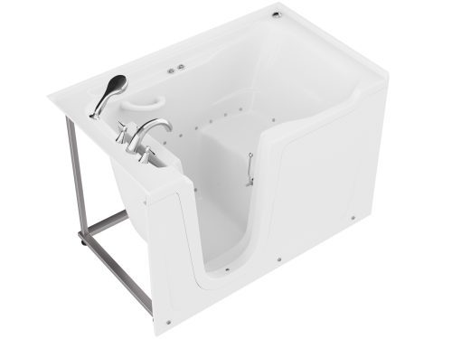 rnjovx4ldvcaewpiriej Universal Collection 36 in. L x 60 in. W Left Side Drain Air Jetted Bathtub in White with Aroma and Chroma Therapy