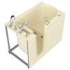 Safe Economy Series 30 in. L x 53 in. W Whirlpool Jetted Bathtub with Left Drain in Biscuit with Powered Fast Drain