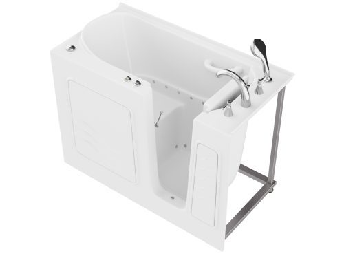 rywe7ula2qfqzwdvllra Universal Collection 26 in. L x 53 in. W Right Side Drain Air Jetted Bathtub in White with Aroma and Chroma Therapy
