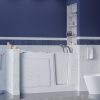 Universal Collection 30 in. L x 59 in. W Right Side Drain Air Jetted Bathtub in White with Aroma and Chroma Therapy
