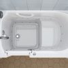 Safe Premier Series 30 in. L x 52 in. W Left Side Drain Air Jetted Bathtub in White with Fast Filling Faucet Set