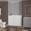 Safe Economy 52 in x 30 in Left Drain Quick FIll Walk-In Dual Tub White