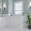 Universal Collection 27 in. L x 47 in. W Right Side Drain Soaker Bathtub in White with Fast Filling Faucet Set