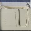 Universal Collection 30 in. L x 59 in. W Right Side Drain Air Jetted Bathtub in Biscuit with Aroma and Chroma Therapy