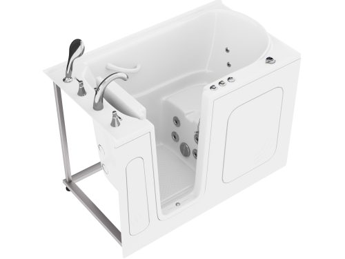 toieapazjvn5oparqfip HD Series 30 in. x 54 in. Left Drain Quick Fill Walk-In Whirlpool Tub with Powered Fast Drain in White