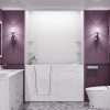 Rampart Wall Series 32 in. L x 60 in. W  Left Drain Whirlpool and Air Bathtub in White with Smooth Shower Wall Kit