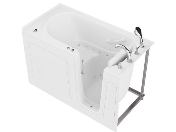 Universal Collection 30 in. L x 59 in. W Right Side Drain Air Jetted Bathtub in White with Aroma and Chroma Therapy