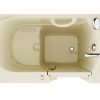 Universal Collection 26 in. L x 46 in. W Right Side Drain Air Jetted Bathtub in Biscuit with Fast Filling Faucet Set
