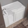 Safe Economy 52 in x 30 in Left Drain Quick FIll Walk-In Dual Tub White
