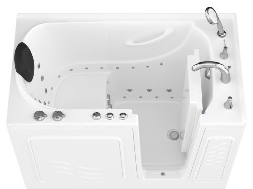 Safe Premier 52 in x 30 in Right Drain Quick FIll Walk-In Dual Tub with Fast Drain White