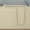 Safe Premier Series 30 in. L x 52 in. W Right Side Drain Combination Jetted Bathtub in Biscuit with Fast Fill Faucet Set