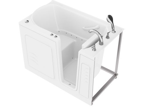 vetn8dlicxdziw8or7su Universal Collection 30 in. L x 52 in. W Right Side Drain Air Jetted Bathtub in White with Aroma and Chroma Therapy