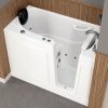 Safe Premier Series 26 in. L x 53 in. W Whirlpool Jetted Bathtub with Right Drain in White with Fast Filling Faucet Set