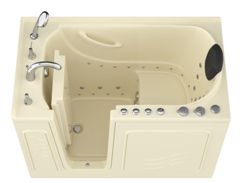 x9r8aoynwdytzegbhljm Safe Deluxe 52 in x 30 in Left Drain Quick FIll Walk-In Dual Tub with Fast Drain Biscuit