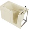 Universal Collection 30 in. L x 59 in. W Right Side Drain Air Jetted Bathtub in Biscuit with Aroma and Chroma Therapy