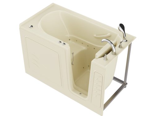 xbrpb9g9qzngfcycld6u Universal Collection 30 in. L x 59 in. W Right Side Drain Air Jetted Bathtub in Biscuit with Aroma and Chroma Therapy