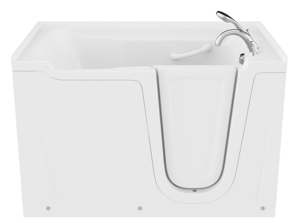 Universal Collection 36 in. L x 60 in. W Right Side Drain Soaker Bathtub in White with Fast Filling Faucet Set