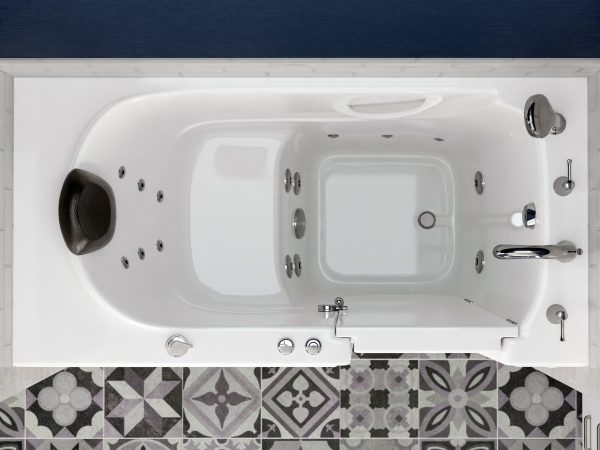 Safe Premier 60 in L x 30 in W Right Drain Walk-in Whirlpool Bathtub in White