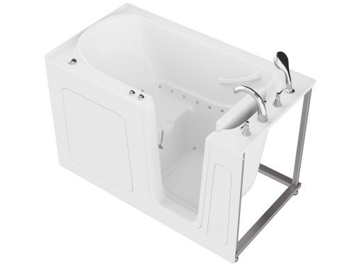 yuisbwoeql6tkjqdhu7i Universal Collection 32 in. L x 60 in. W Right Side Drain Air Jetted Bathtub in White with Aroma and Chroma Therapy