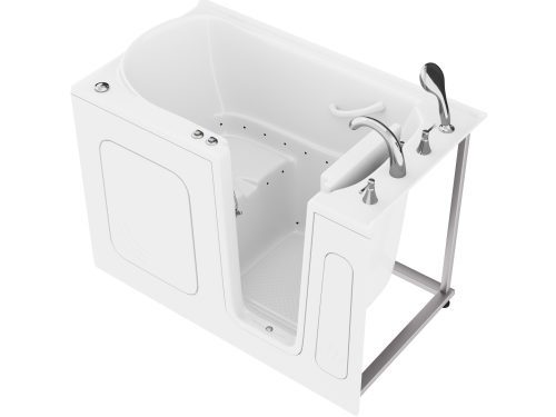 ywtectwdj0rgawbdyhtm Universal Collection 30 in. L x 54 in. W Right Side Drain Air Jetted Bathtub in White with Aroma and Chroma Therapy