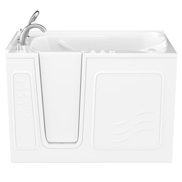 Safe Economy 52 in x 30 in Left Drain Quick FIll Walk-In Dual Tub White