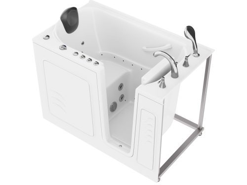 yyb3cki9ok620qe9fyil HD-Series 53 in L x 30 in W Right Drain Quick Fill Walk-In Whirlpool and Air Bath Tub with Powered Fast Drain in White