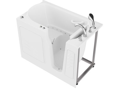 Universal Collection 29 in. L x 52 in. W Right Side Drain Air Jetted Bathtub in White with Aroma and Chroma Therapy