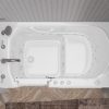 Safe Economy 52 in x 30 in Left Drain Quick FIll Walk-In Dual Tub White