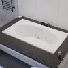 Imperial 71 in. x 42 in. Rectangular Whirlpool and Air Bathtub with Center drain and VS Jets and Aroma in Glossy White