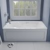 The Universal Jetted Tub 60 in. x 32 in. Rectangular Whirlpool Bathtub with Reversible Drain and Overflow in White