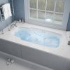The Universal Jetted Tub 60 in. x 32 in. Rectangular Whirlpool Bathtub with Reversible Drain and Overflow in White