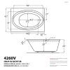 Imperial Series 60 in. x 42 in. Rectangular Whirlpool Bathtub with Left Side Drain and V-Style Back Jets in Glossy White