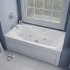 The Universal Jetted Tub 60 in. x 32 in. Rectangular Whirlpool Bathtub with Reversible Drain and Overflow in White