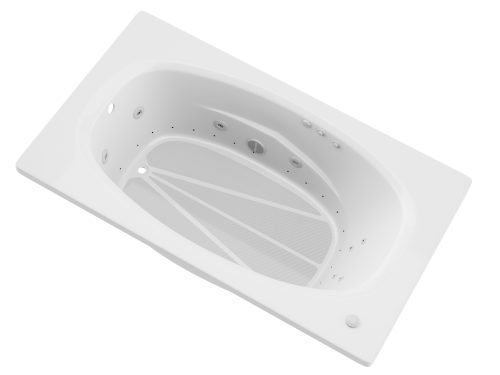 Tigers Eye 71 in. x 42 in. Rectangular Whirlpool and Air Bathtub with Left Drain and VS Jets and Aroma in Glossy White
